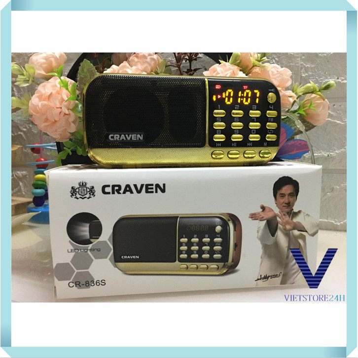 (KOL) Loa CARAVEN CR-836 Nghe Nhạc Usb,Thẻ Nhớ ,Đài Radio FM