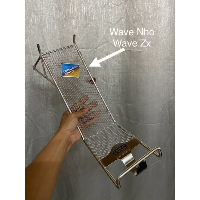 Baga Lưới INOX XIKEN gắn xe máy WAVE Nhỏ 1999-2004 kèm tem Titan và Phụ Kiện .