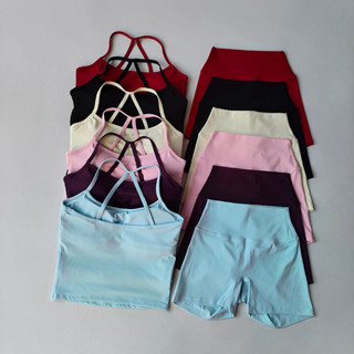 Tập Gym Thể Dục Cường Độ Vừa Áo Thể Thao Làm Đẹp Lưng Tập Yoga Phù Hợp Với Đồ Lót Thể Thao Nữ Pilates Áo Ngực Cao Cấp Nâng Hông Quần Short Bộ