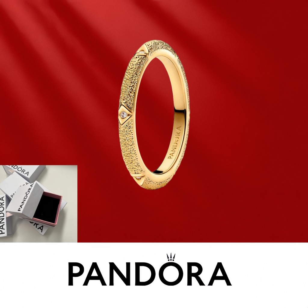 Trang sức bạc Pandora S925 (kèm hộp đóng gói) Pandora ME Họa tiết & Nhẫn đá 163322C01