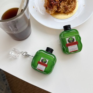  Jaegermeister Design Vỏ bảo vệ tai nghe dễ thương cho Apple Airpods 4 2024 3 Pro 2 Vỏ tai nghe Bluetooth chống sốc thế hệ thứ ba có móc khóa 