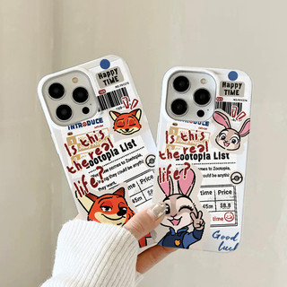Ốp Lưng zootopia iPhone 16 Pro Max 15 14 XR 13 12 11 Pro Max 8 7 6 6S Plus X Xs Max Se 2020 13 12 11 Vỏ Mềm TPU Bóng Bảo Vệ Chống Sốc Camera
