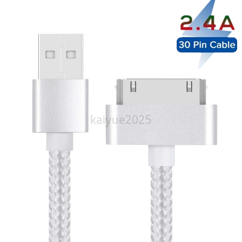 Cáp sạc dữ liệu USB bện 1m cho iPhone 4S 4 S 3GS iPad 1 2 3 iPod Nano iTouch Dây cáp đồng bộ dữ liệu