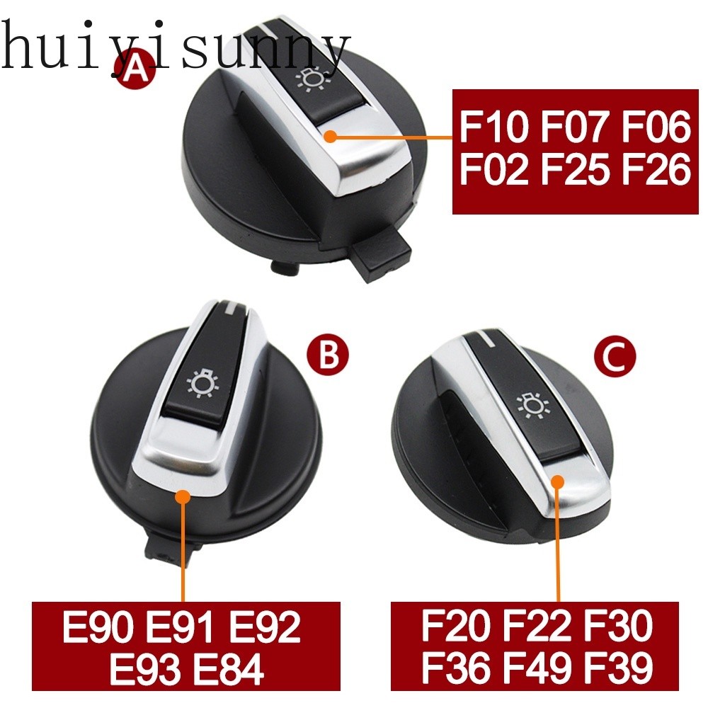 HYS Đèn Pha Công Tắc Xoay Núm Nút Nắp Cho Xe BMW 1 3 5 X1 X2 X3 X4 F10 F01 F25 F30 F32 E84 E90 61316
