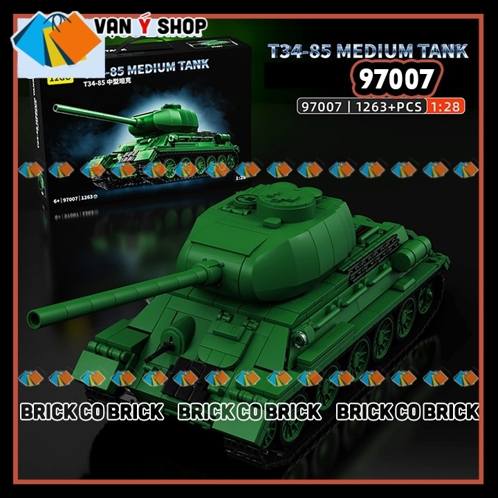 Tank hạng Trung Mô hình Nhân vật  Xe Tăng Thế Chiến Thiết Giáp T34-85 97007
