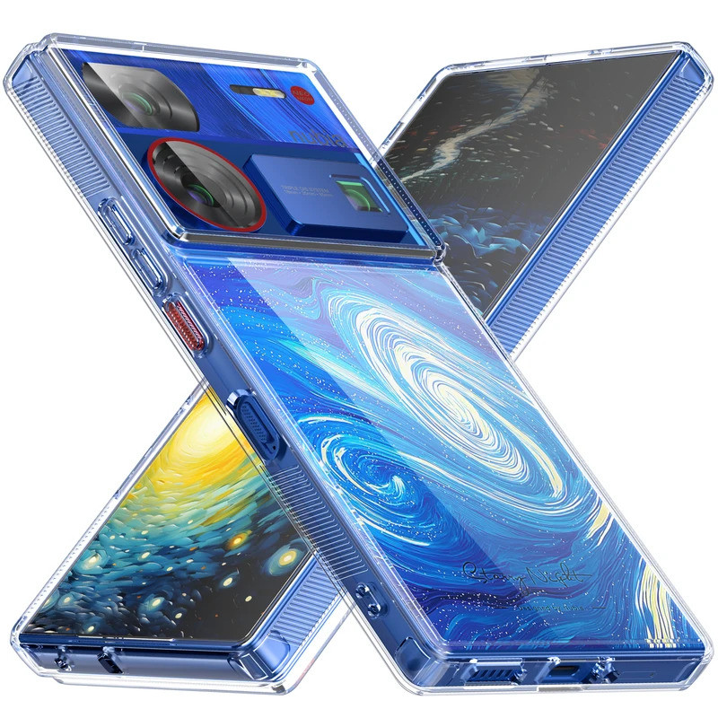Dành cho Ốp điện thoại Nubia Z60 Ultra, Slim Fit Clear Hard PC Back & Soft TPU Ốp điện thoại bảo vệ 