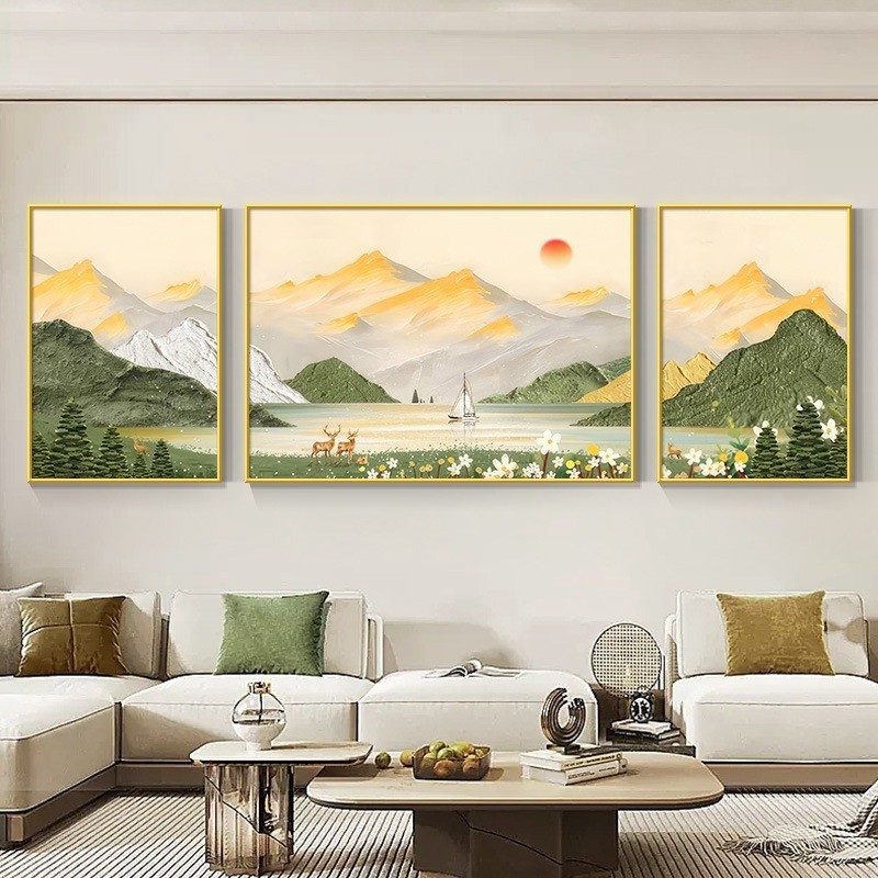 3 bức tranh canvas "Núi rừng chính" chất lượng cao - trang trí nhà cửaTranh trang trí phòng khách,tr