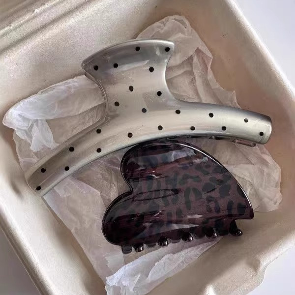 Phụ Nữ Thanh Lịch Màu Xám Điểm Kẹp Tóc Kẹp Phụ Kiện Mũ