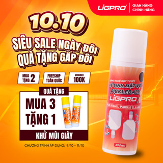 Bình Xịt Vệ Sinh Vợt Pickleball Bọt Tuyết NANO BẠC LIGPRO [300ml] Làm Sạch Và Chống Trầy Mặt Vợt