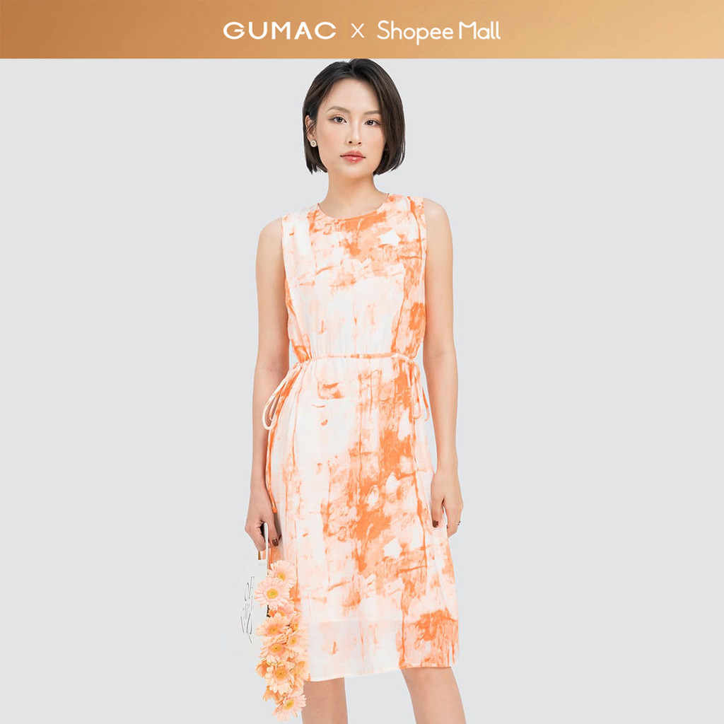 Đầm nữ GUMAC suông dây rút eo  DD04046