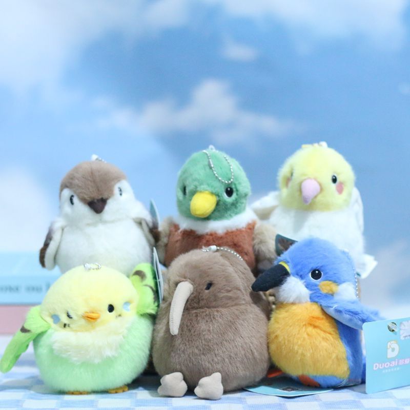 New Product~Cute sparrow, parrot, little penguin pendant plush toy cartoon figure bag decoration dol