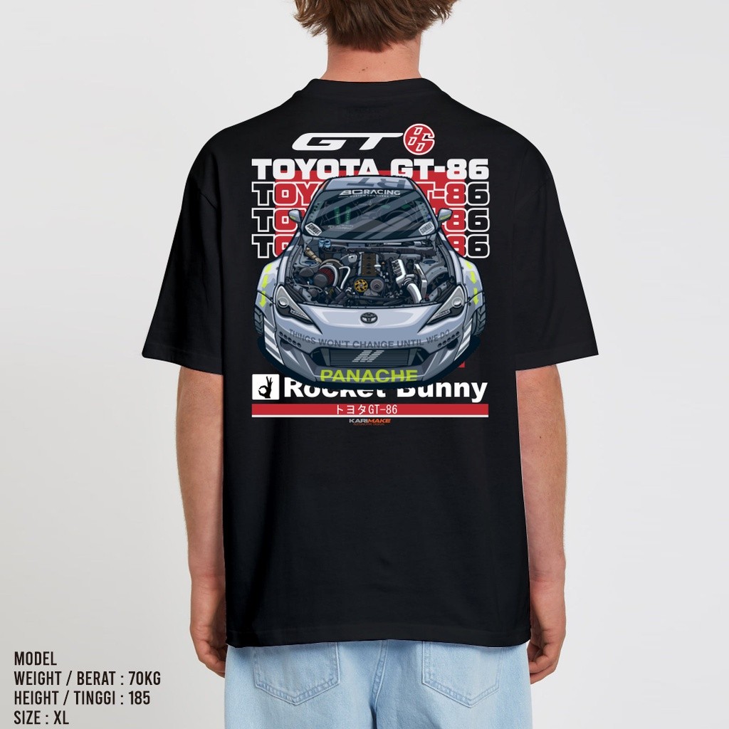 KARIMAKE Unisex Distro Áo Thun In Hình Ô Tô TOYOTA FT86 GT86 FT 86 GT