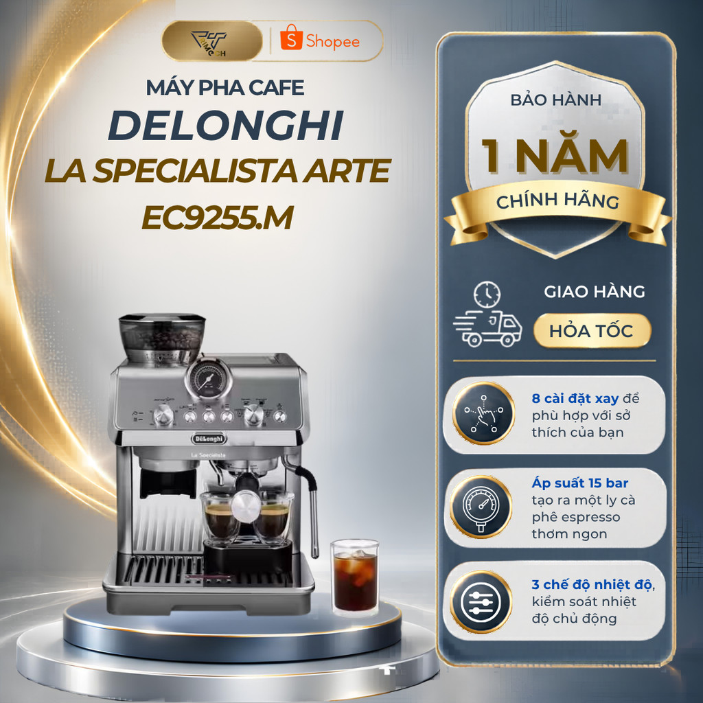 Máy pha cà phê espresso DeLonghi La Specialista Arte Evo Cold Brew EC9255.M - Bảo Hành 12 Tháng