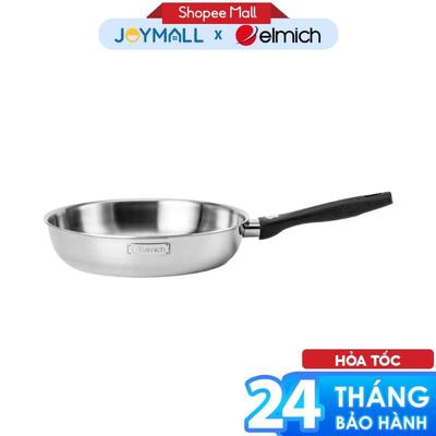 Chảo Cạn Inox Nguyên Khối Elmich Basic EL-2840IN, Hàng Chính Hãng, Bắt Từ Nhanh Mọi Bếp - JoyMall