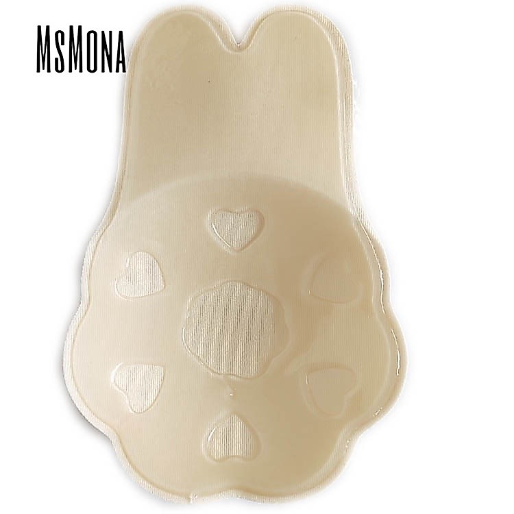 MsMona Nữ Dính Có Thể Tái Sử Dụng Núm Vú Bao Tai Thỏ Vô Hình Push Up NuBra
