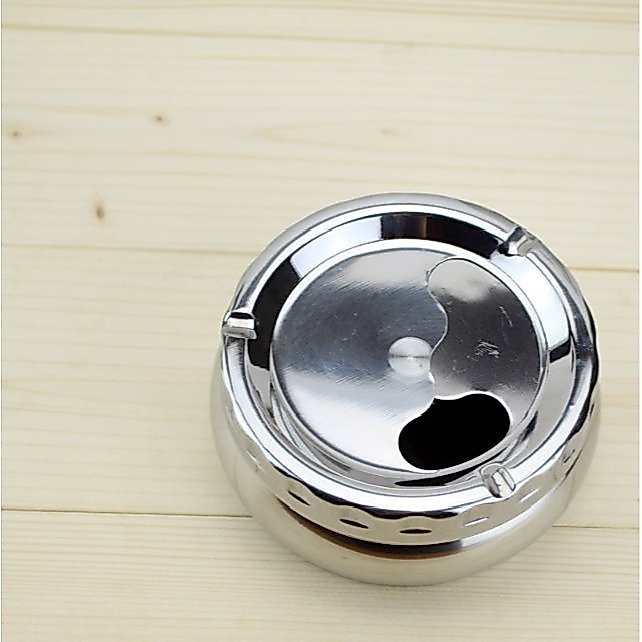 Gạt tàn inox đa dụng, Gạc Tàn Thuốc nắp xoay - GTT002f