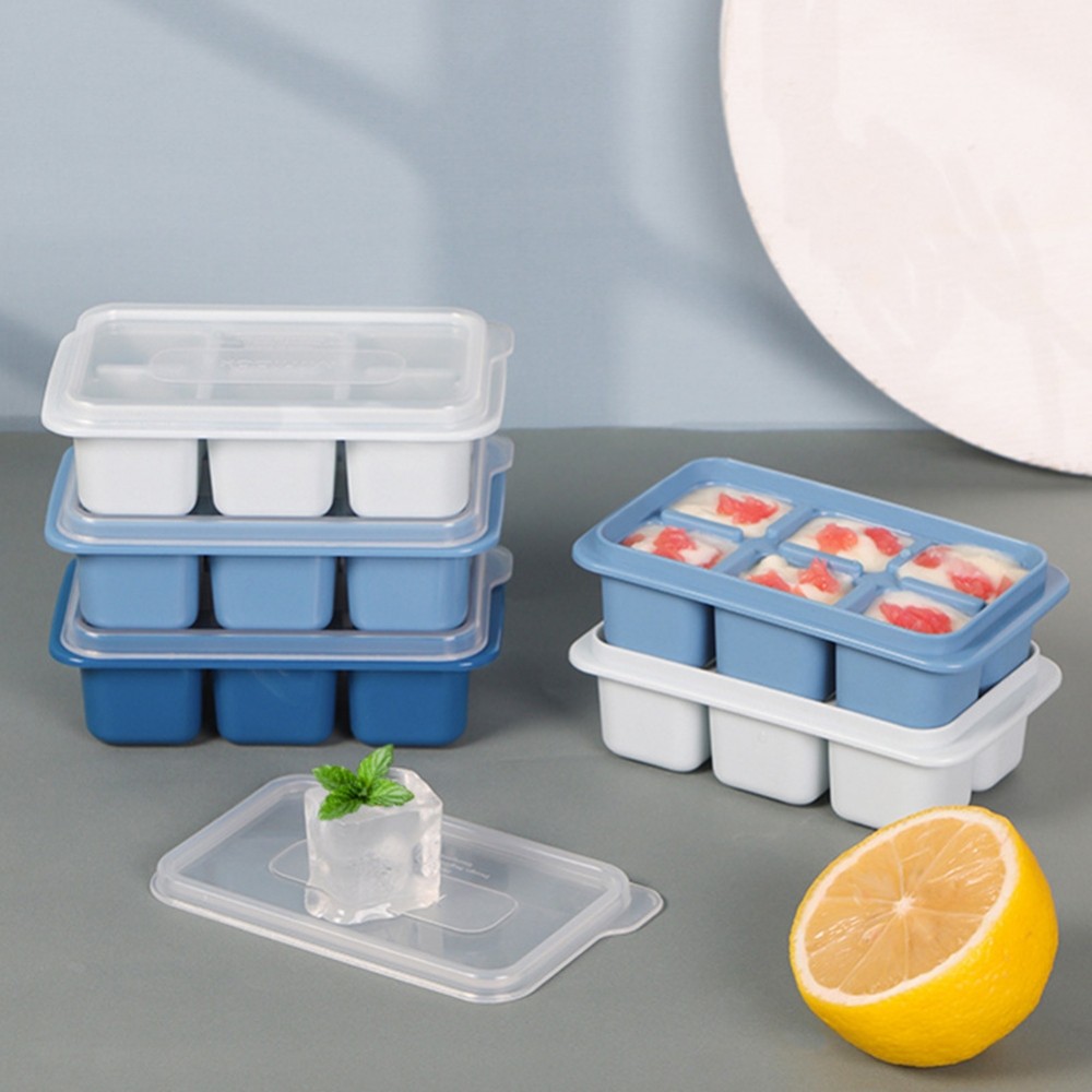 [DOLLDOLL-VN]Ice Cube Mould ABS Material Cube Dark Blue Ice Cube Box Abrasion Resistant