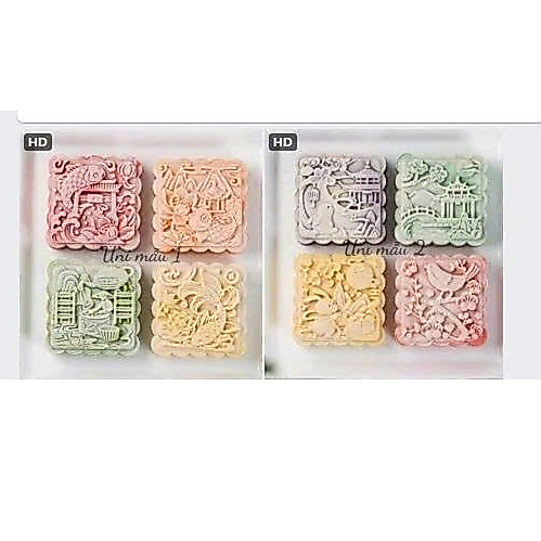 Khuôn Trung Thu Vuông 4 Mặt 200-250gr