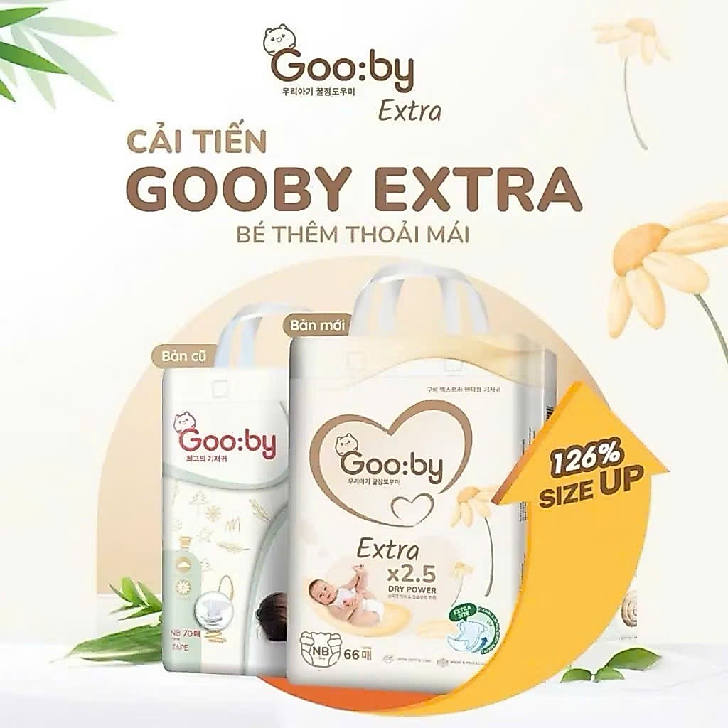 Tã/bỉm Gooby Premium-Bỉm đêm mỏng mềm mại, chống tràn đủ size