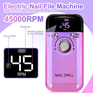 Máy tẩy sơn Gel Acrylic cầm tay có thể sạc lại Máy làm móng tay Dụng cụ đánh bóng móng chân