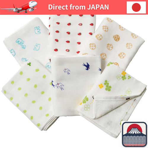【Direct from JAPAN】hiorie (ヒオリエ) Khăn mặt sản xuất tại Nhật Bản Bộ 6 khăn gạc Khăn Izumi