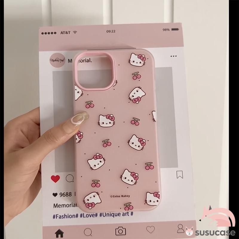 Ốp Lưng Cho Iphone 17 13 16 15 12 11 Pro Max 16 8 7 Plus XS X XR Max Vỏ gối HelloKitty 2 trong 1 dễ 