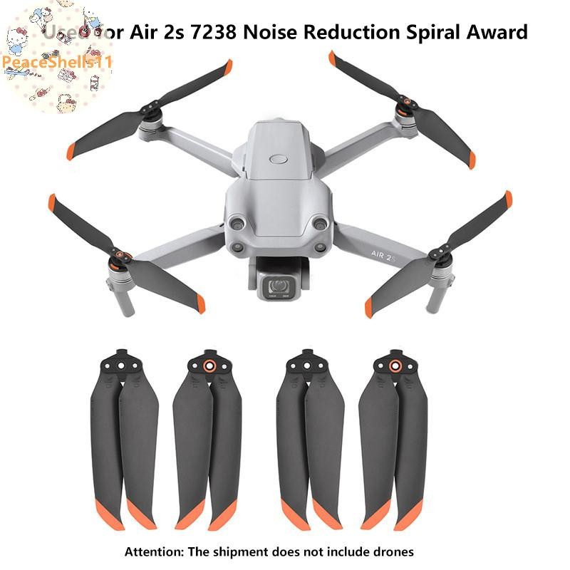 PeaceShells 7238 Đạo cụ tiếng ồn thấp Cánh quạt cho Mavic Air 2 / AIR 2S 7238F Cánh thay thế Đạo cụ 
