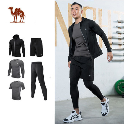 Bộ đồ thể dục CAMEL CROWN dành cho nam, áo quần thể thao khô nhanh