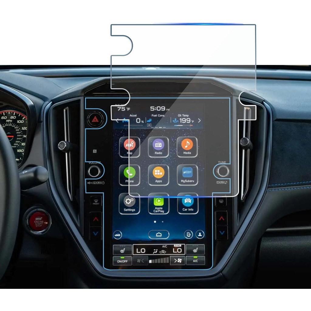 Kính cường lực bảo vệ màn hình cho Subaru Ascent 2025 2024 2023, Phim màn hình điều hướng thông tin 