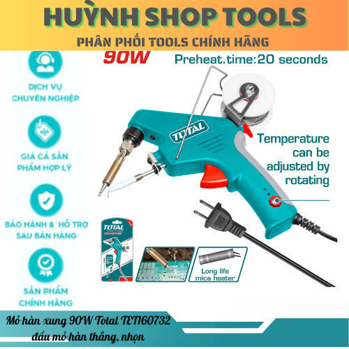 Mỏ hàn xung 90W Total TET160732 - Dụng cụ hàn chuyên nghiệp