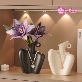  Bình Cắm Hoa Bằng Gốm Bình Hoa Decor Để Bàn Phòng Khách Phong Cách Trừu Tượng Sang Trọng 