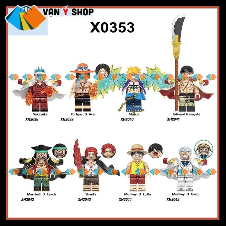Đảo Kho Báu Mô hình nhân vật Monkey D Grap Marco Mô hình Lù Ace Sanks Phiên Bản Mới X0353