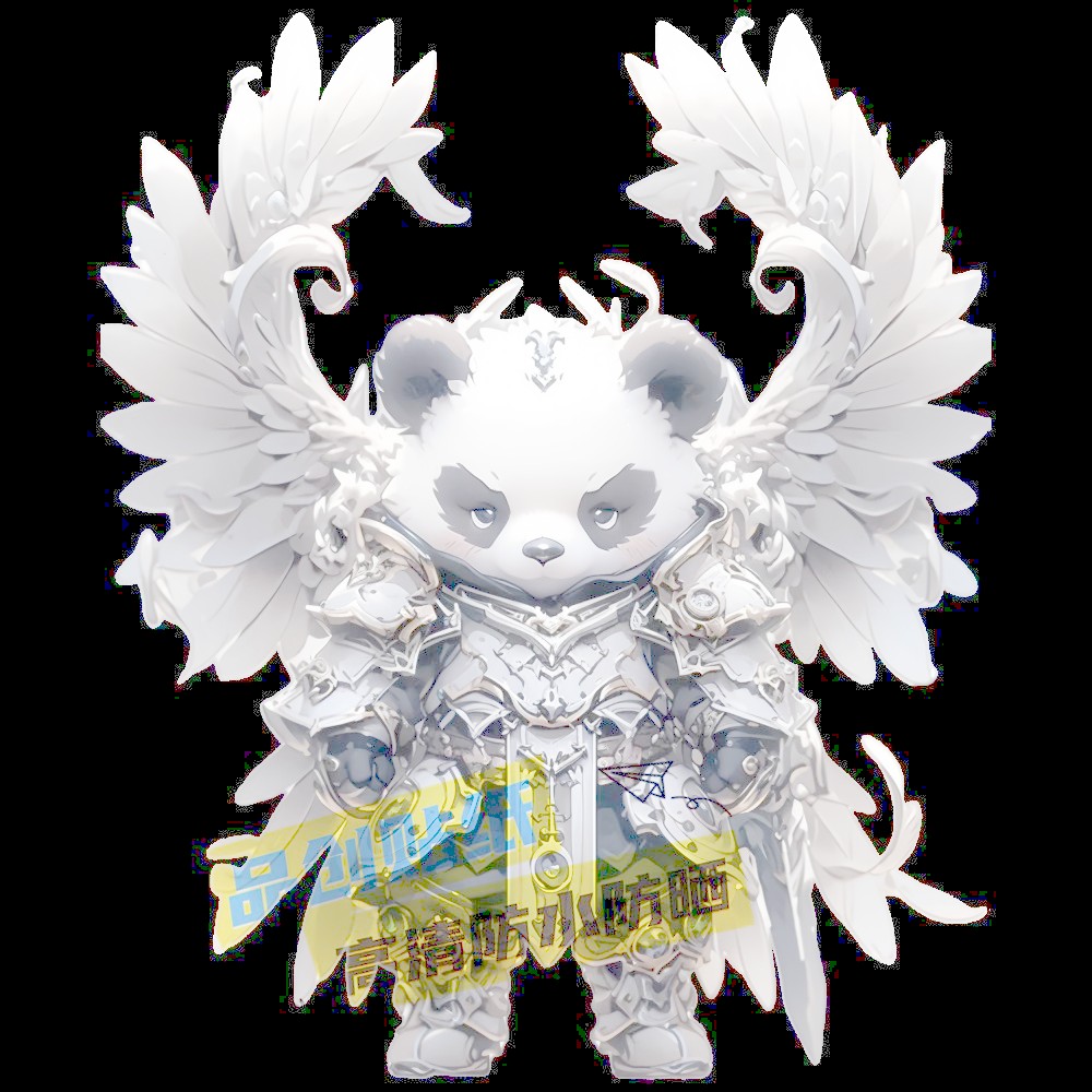 Cool Mecha Angel Wings Panda Dán Tường Phòng Ngủ Phòng Khách Xe Dán Tủ Lạnh Dán Chống Thấm Nước Tự D
