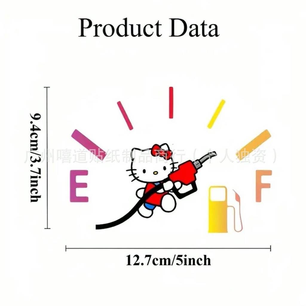 Kitty Kitty Kitty Kitty Sticker Sanrio Hello kitty Xe Bình Nhiên Liệu Nắp Miếng Dán Nơ Đỏ Dễ Thương
