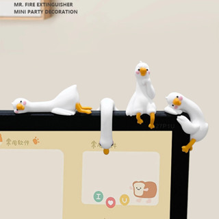 Màn hình hiển thị ngỗng lớn màu trắng dễ thương Trang trí bàn làm việc văn phòng