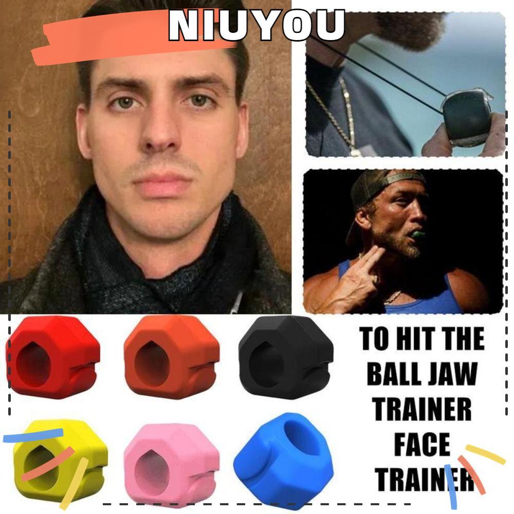 NIUYOU Jaw Trainer, Silicone BPA Free Jawline Trainer, Gum Tablets Máy tập Shaper Chống căng thẳng M