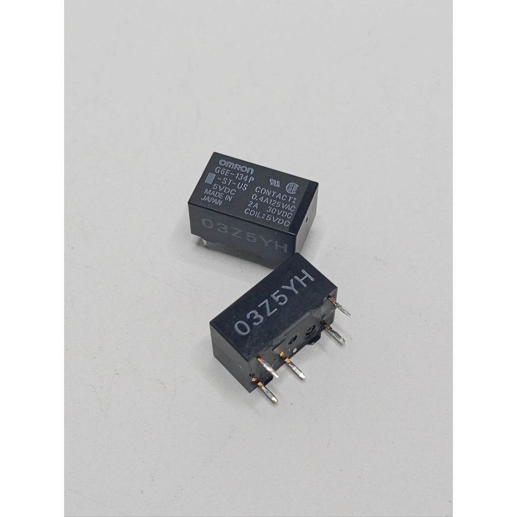 Rơle thương hiệu chính hãng kỹ thuật (G6E-134P) 5v 12v 5 chân 2A Đen