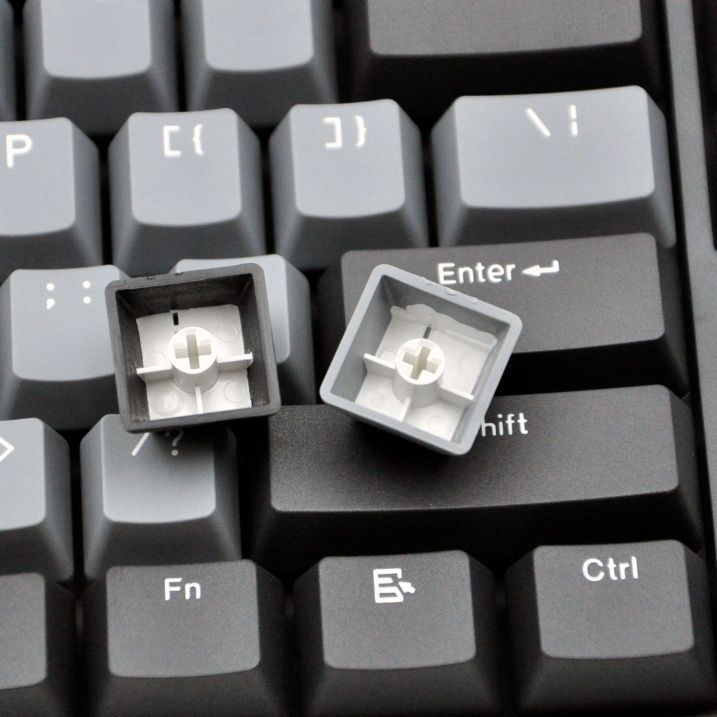 ((Chỉ Keycap, Không Phải Bàn Phím) Khuôn Phun Hai Màu Phổ Biến PBT Keycap OEM Chiều Cao Duga Đen Xám