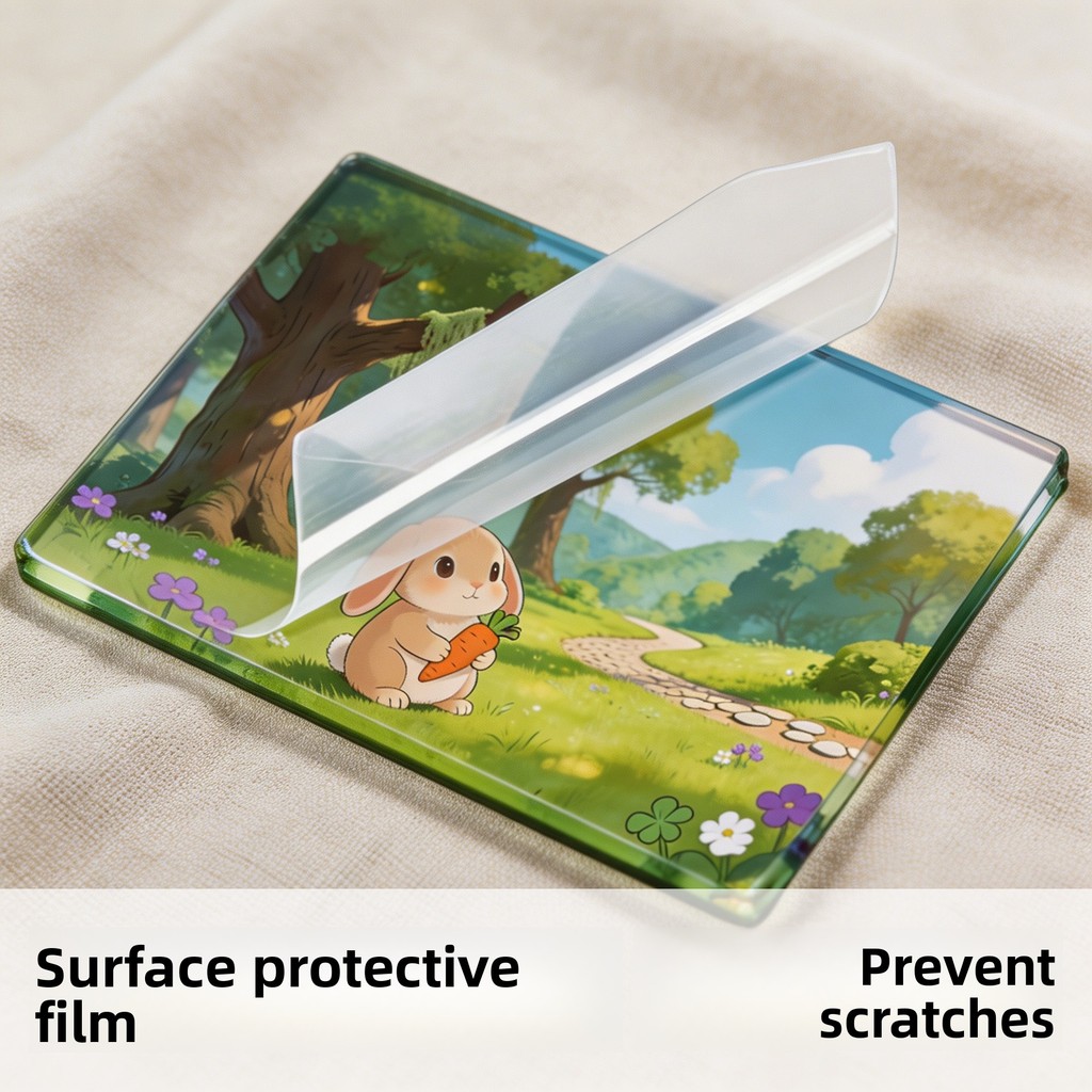2mm 5x5 5x8cm có nam châm Nam châm tủ lạnh Acrylic trong suốt DIY Chất liệu Gói hình trái tim vuông 