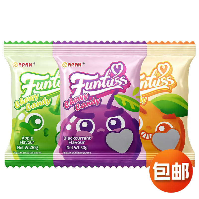 Malaysia Nhập Khẩu Huantesi Blackcurrant Apple Mango Hương Gummy Fruit Chew Candy Casual Candy Snack