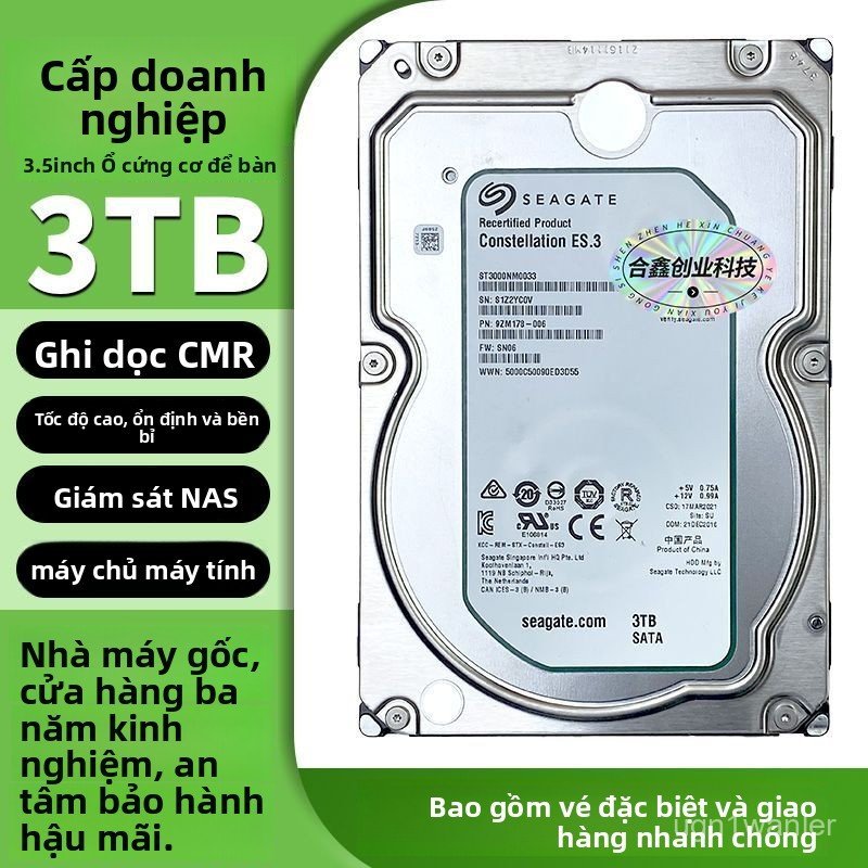 Ổ cứng HDD Enterprise 3T cho NAS, Server, máy KTV, hệ thống giám sát, hàng chính hãng chất lượng cao