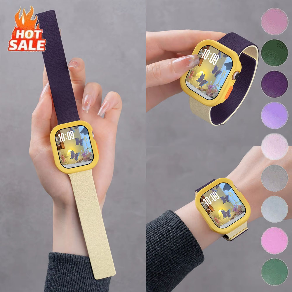Dây đeo từ tính + Vỏ cho Apple Watch Series 11 10 9 8 7 6 Ultra 2 SE3 cho Apple Watch 49 46 44 45 42