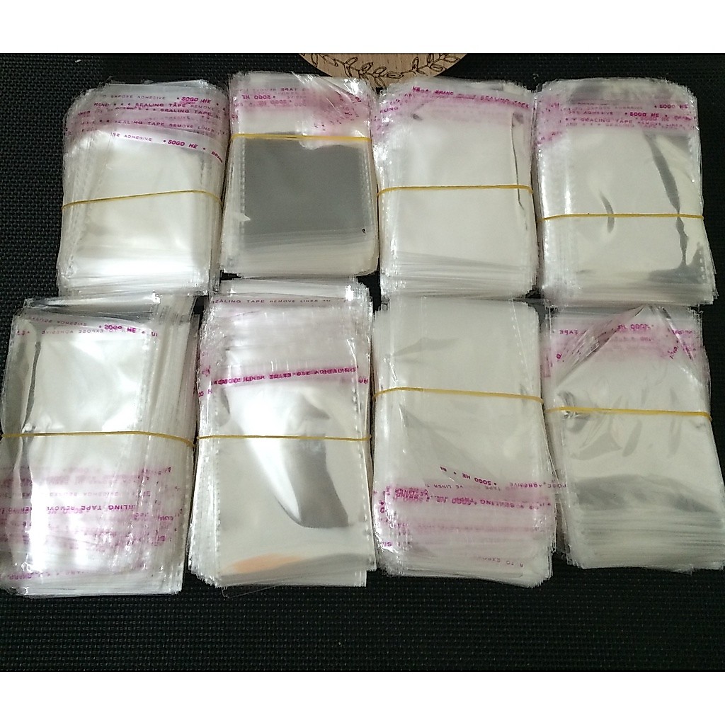 100 gam túi bóng kính OPP dán miệng đủ size lựa chọn winmart