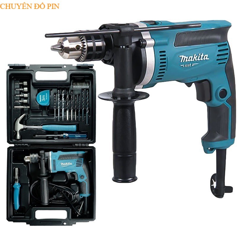 Máy khoan búa 13mm 220V MAKITA - M8100KX2B và M8103KX2B (26 món phụ kiện) Thái Lan CHUYENDOPIN