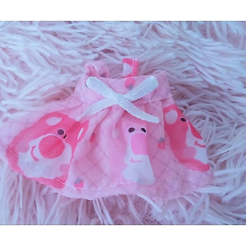 mẫu váy gấu dâu cho doll 5in