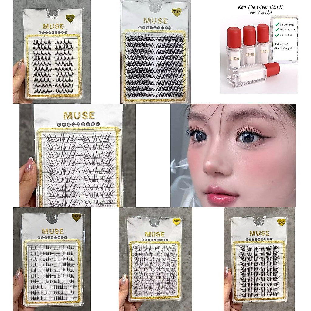 Hỏa tốc các mã mi cụm Muse, mi gân trong phù hợp nhiều Layout Make up - Vanmi Store