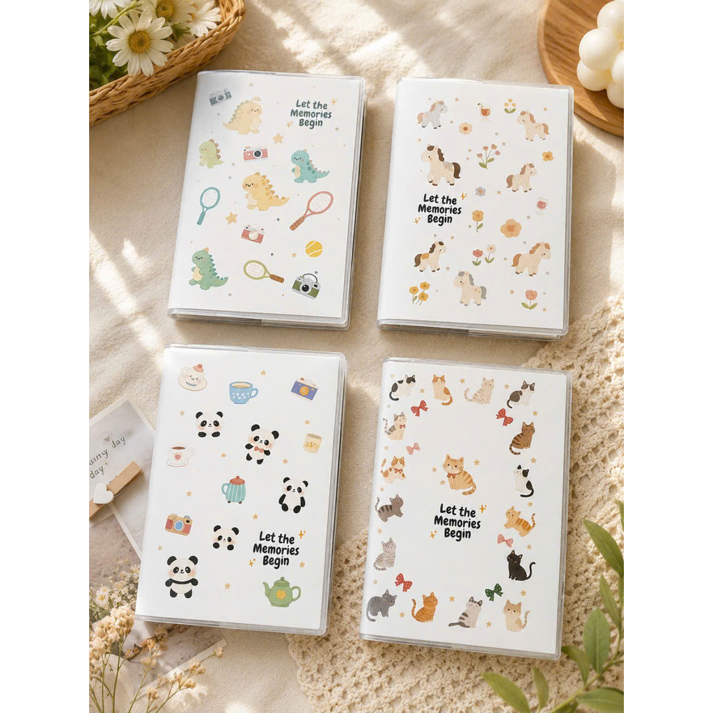 Sổ Tay Mini A7 Bìa Dẻo Hình Thú EVA Let The Memories Begin 80 Trang Bỏ Túi Ghi Chú Học Tập