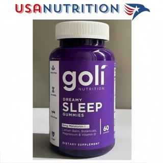  Dreamy Sleep Gummies 5mg Melatonin "Goli" 60 viên : Kẹo dẻo hỗ trợ giấc ngủ giảm căng thẳng 