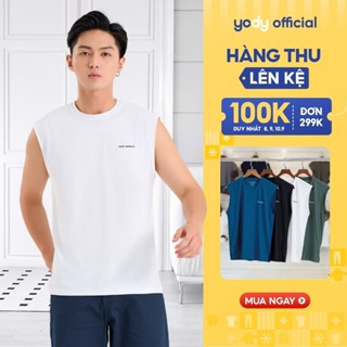 [Đồng giá] Áo thun thể thao nam YODY áo tanktop ba lỗ, cổ tròn, tay zaglan, thoáng mát, co giãn STM7069