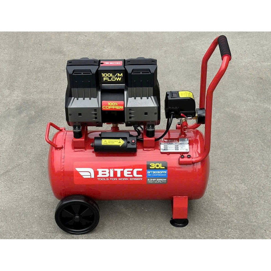 Máy nén khí không dầu 30 lít BTEC BT3030FE 2250W mẫu mới .BTEC Thiết bị máy KPT